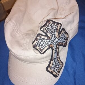 Women's khaki cross cap